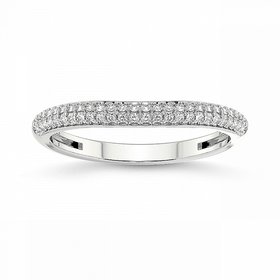 Lea Matching Band white gold ring, small front view