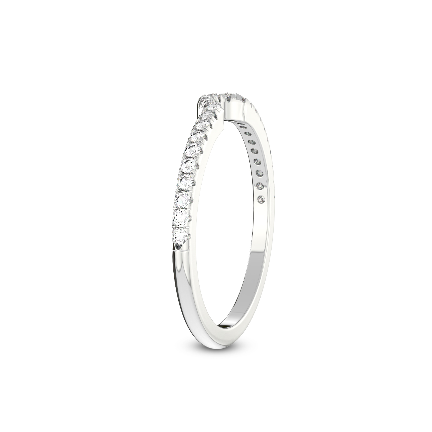 Aya Wedding Band left view