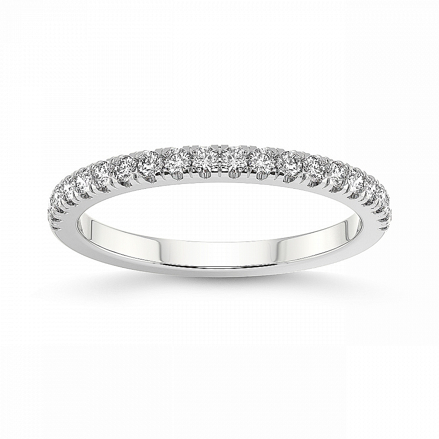 Ann Matching Band white gold ring, small front view