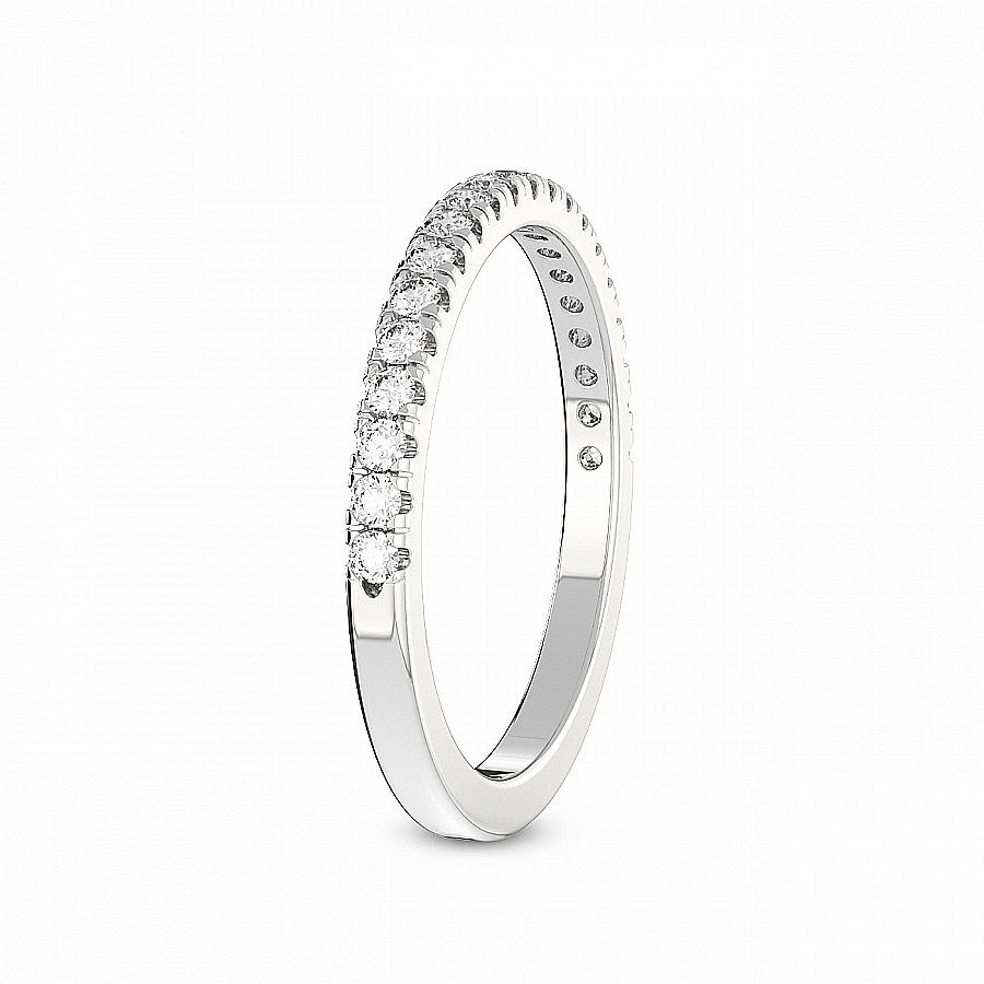 Ann Matching Band white gold ring, small left view