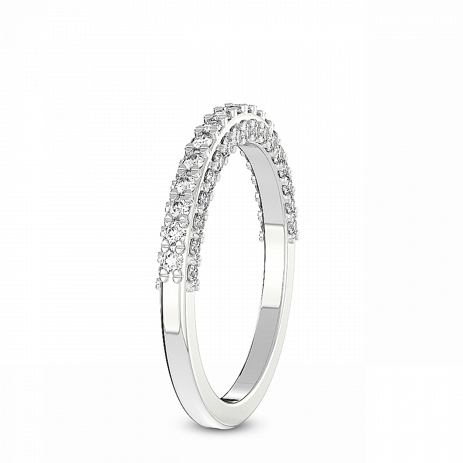 Kai Matching Band white gold ring, small left view