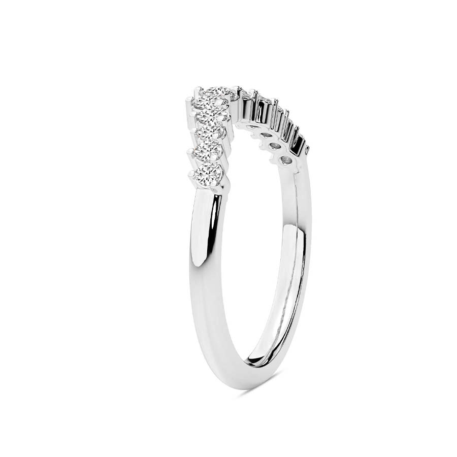 Aurora Wedding Band left view