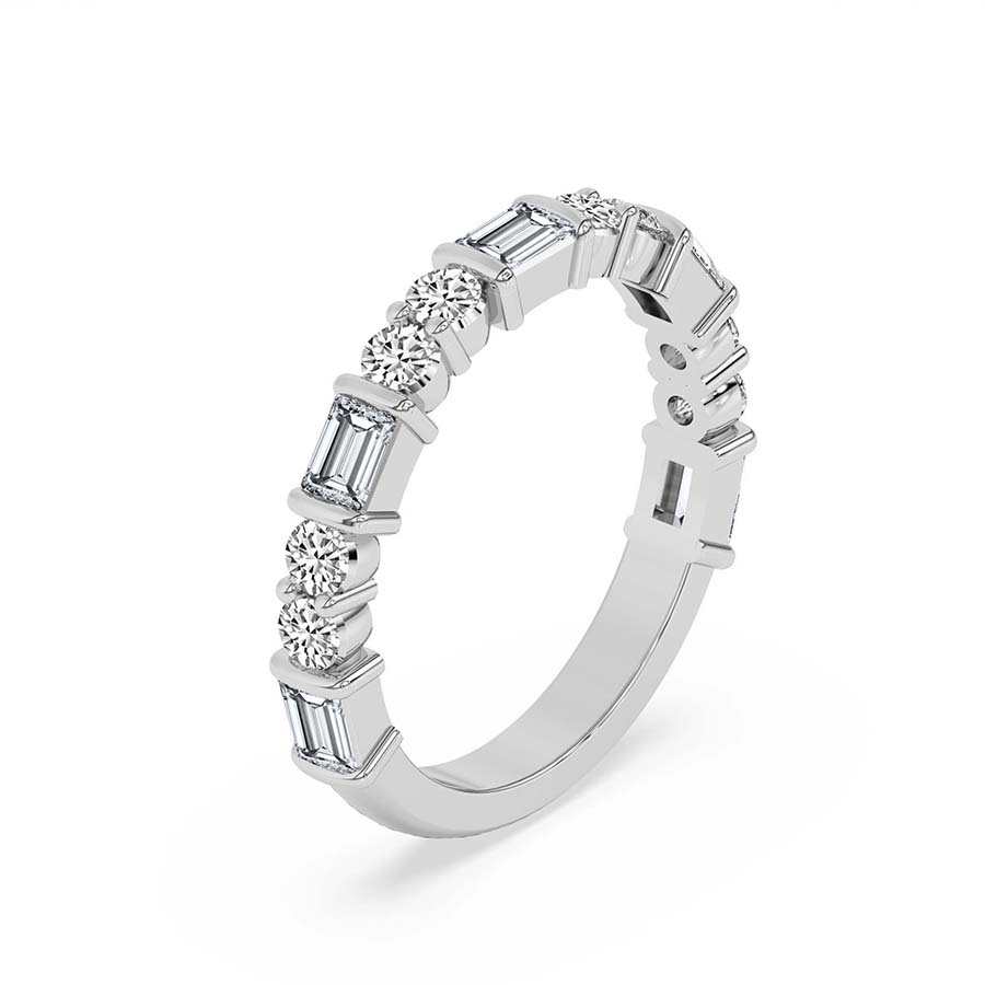 Brielle Wedding Band left view