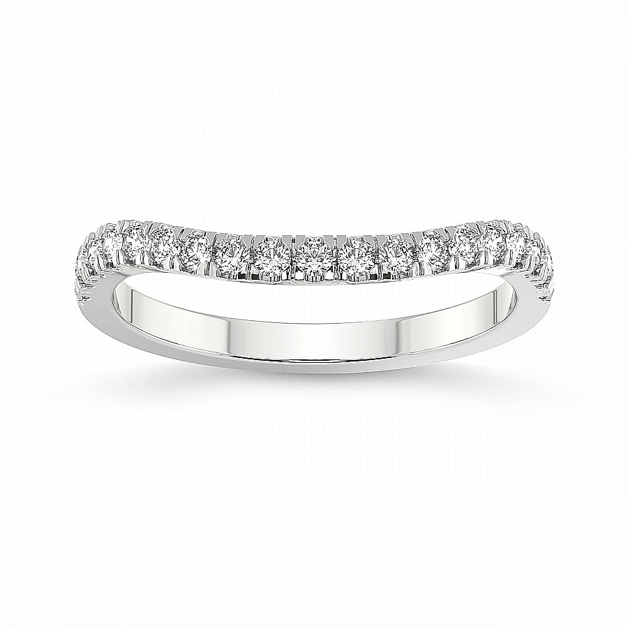 Zoe Matching Band white gold ring, small front view