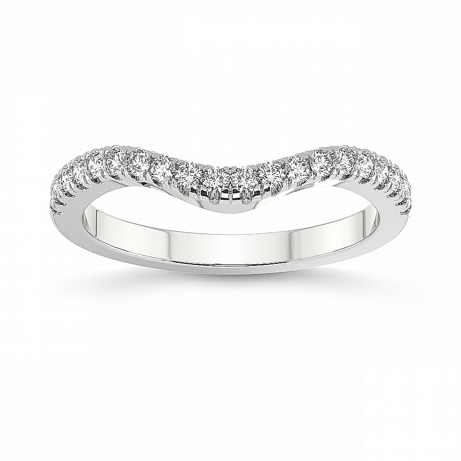 Ari Matching Band white gold ring, small front view