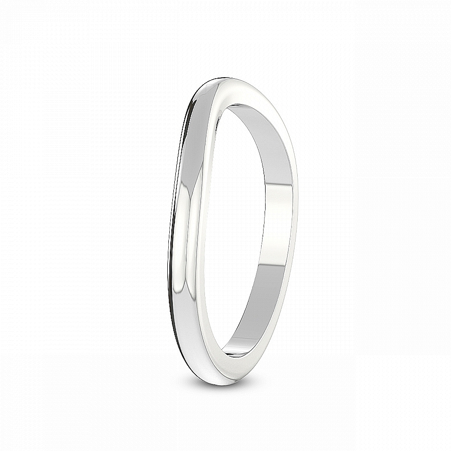 Hope Matching Band prong Setting white gold band ring, left view