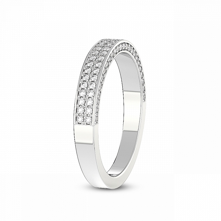 Emi Matching Band white gold ring, small left view