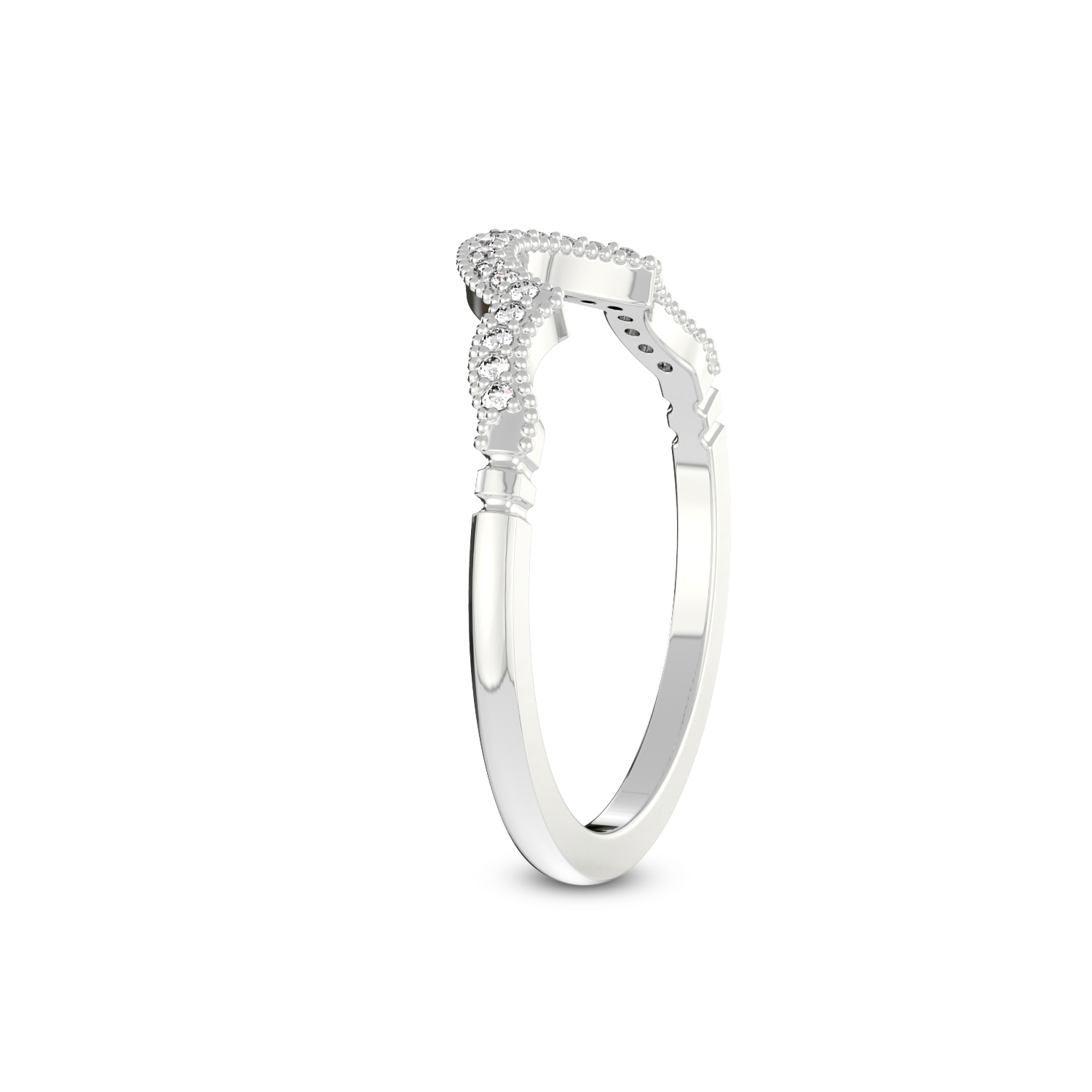 Maren Wedding Band left view
