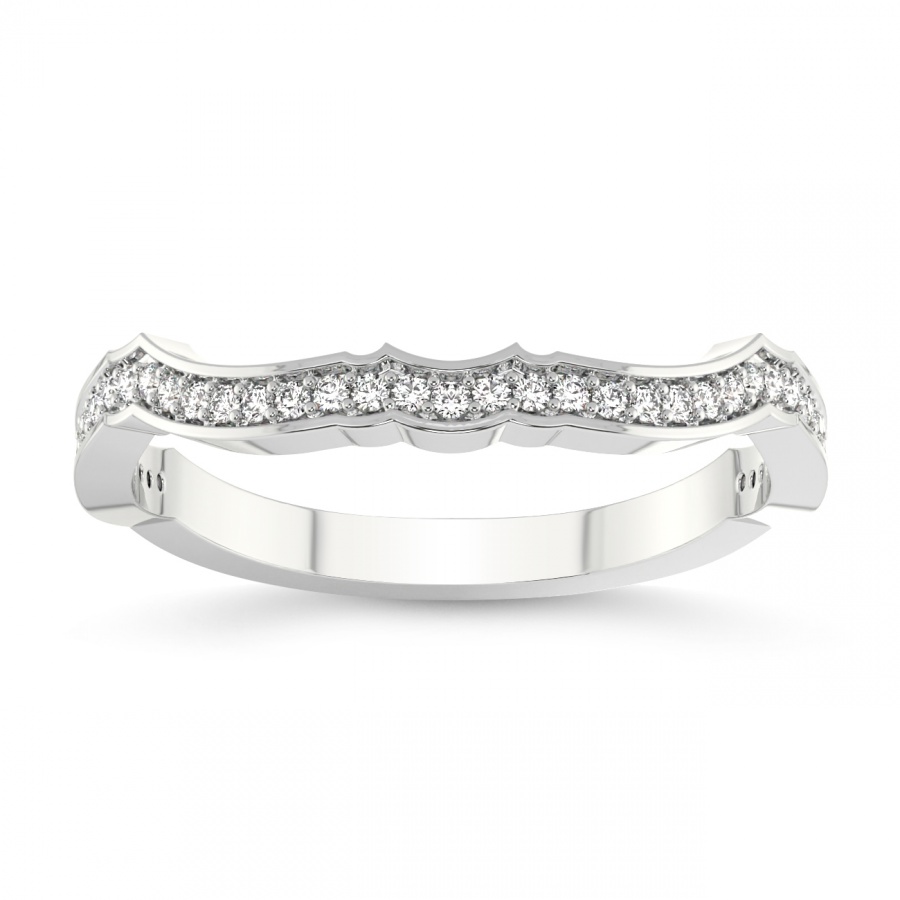 Audra Matching Band white gold ring, small front view