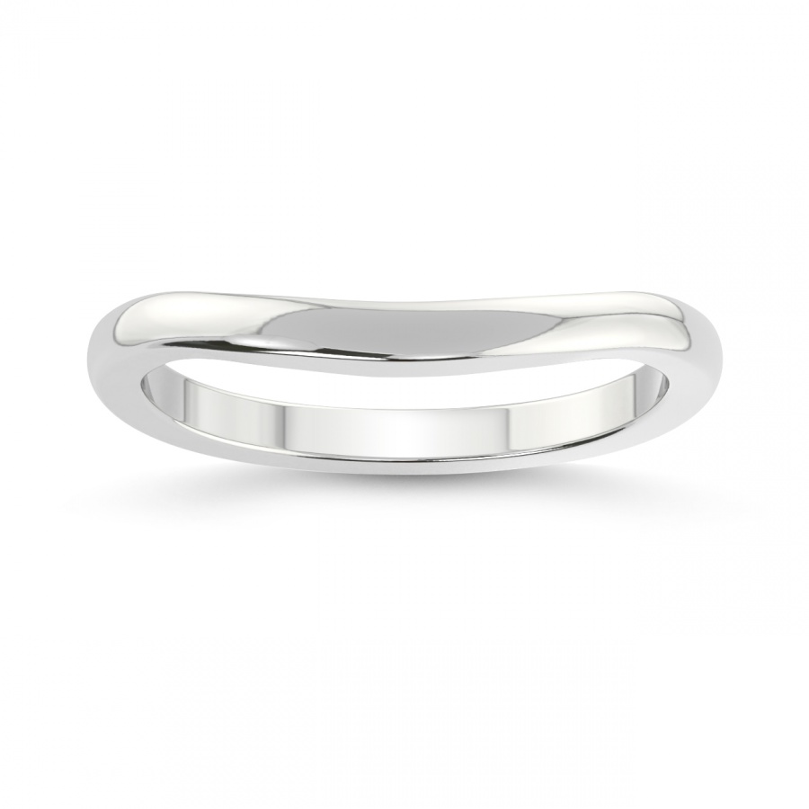 Mara Matching Band white gold ring, small front view