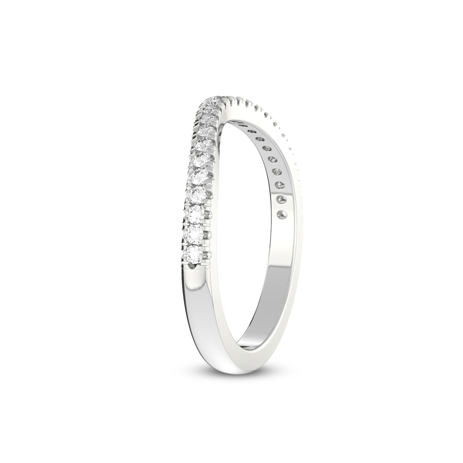 Keva Wedding Band left view