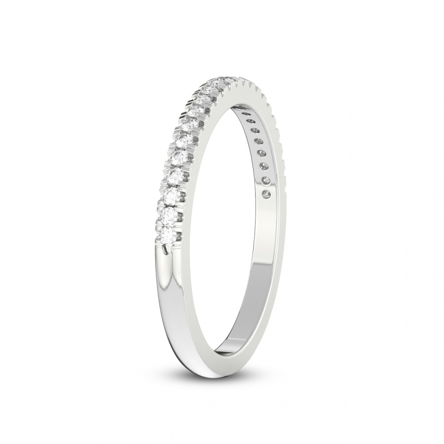 Gala Matching Band white gold ring, small left view