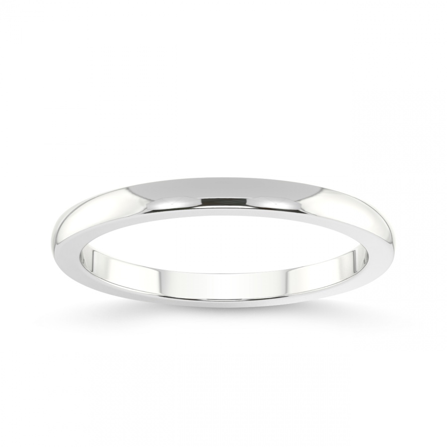 Lia Classic Matching Band white gold ring, small front view