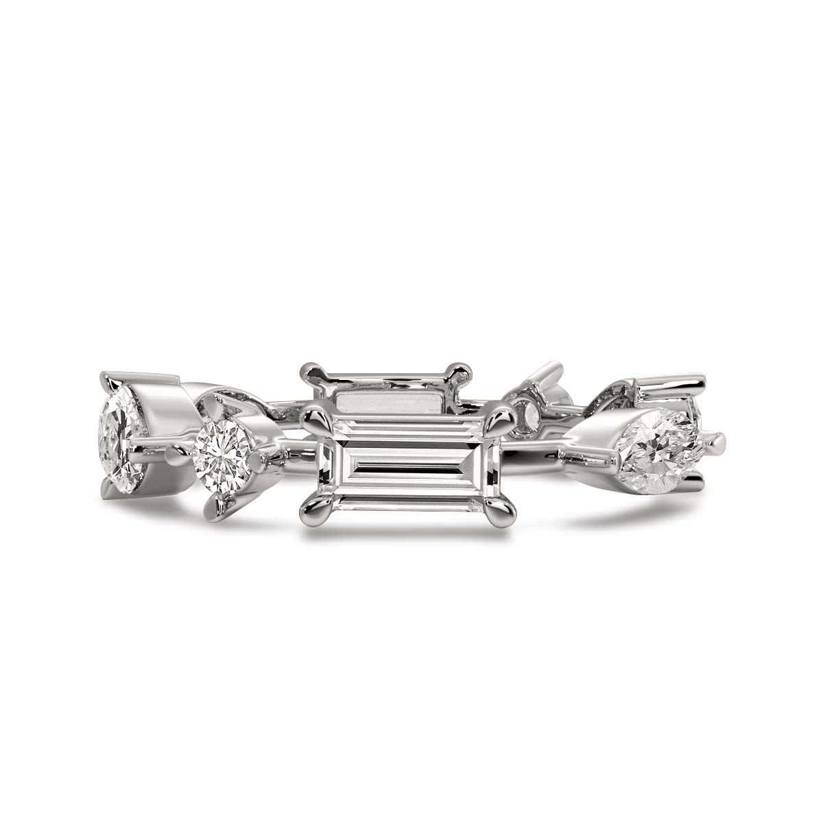 18kt White Gold Starlight Stackable Ring (1 3/4 Ct. Tw.) side right image one