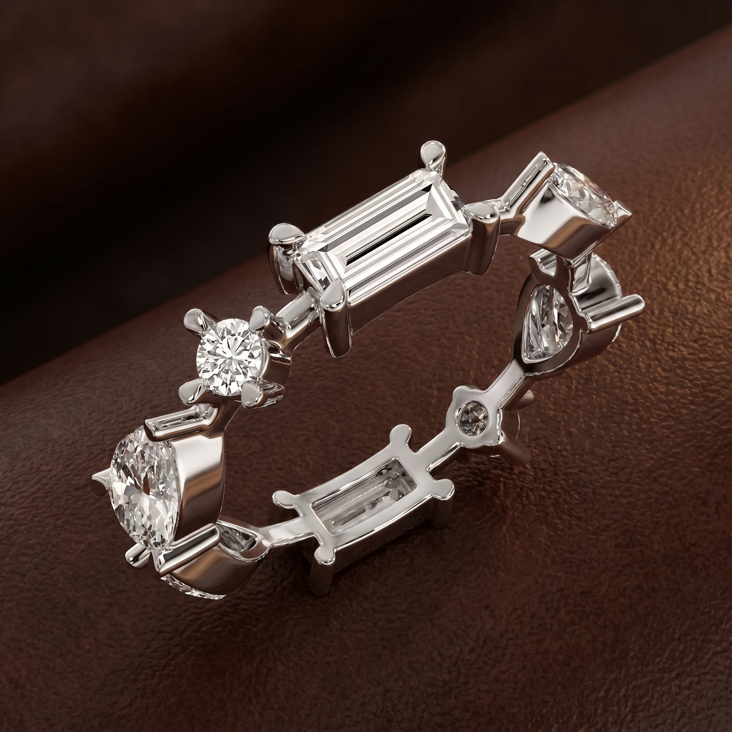18kt White Gold Starlight Stackable Ring (1 3/4 Ct. Tw.) color product image two
