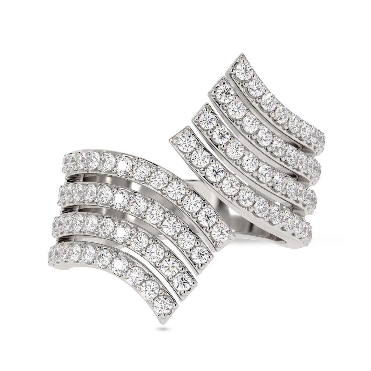 The Embrace Cocktail Ring left view