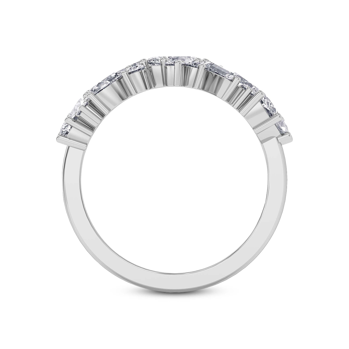 14kt White Gold The Evening Cluster ring (1 3/4 Ct. Tw.) standing product image one