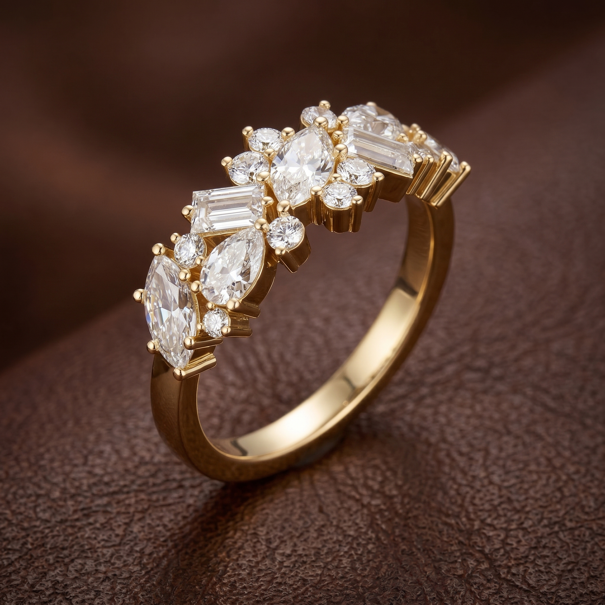 14kt White Gold The Evening Cluster ring (1 3/4 Ct. Tw.) color product image two