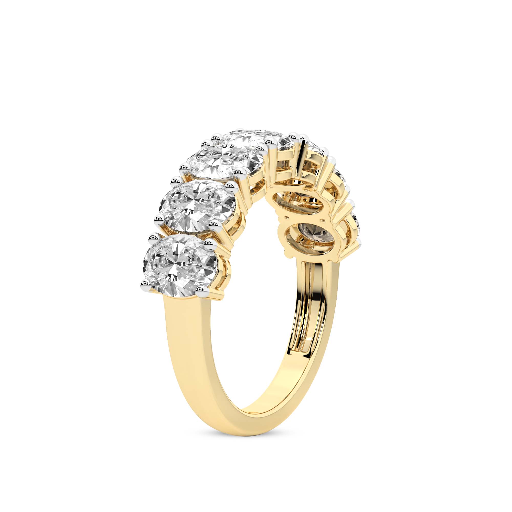 9ct Yellow Gold Blanca Oval Lab Diamond Anniversary Band (1 Ct. Tw.) standing product image one