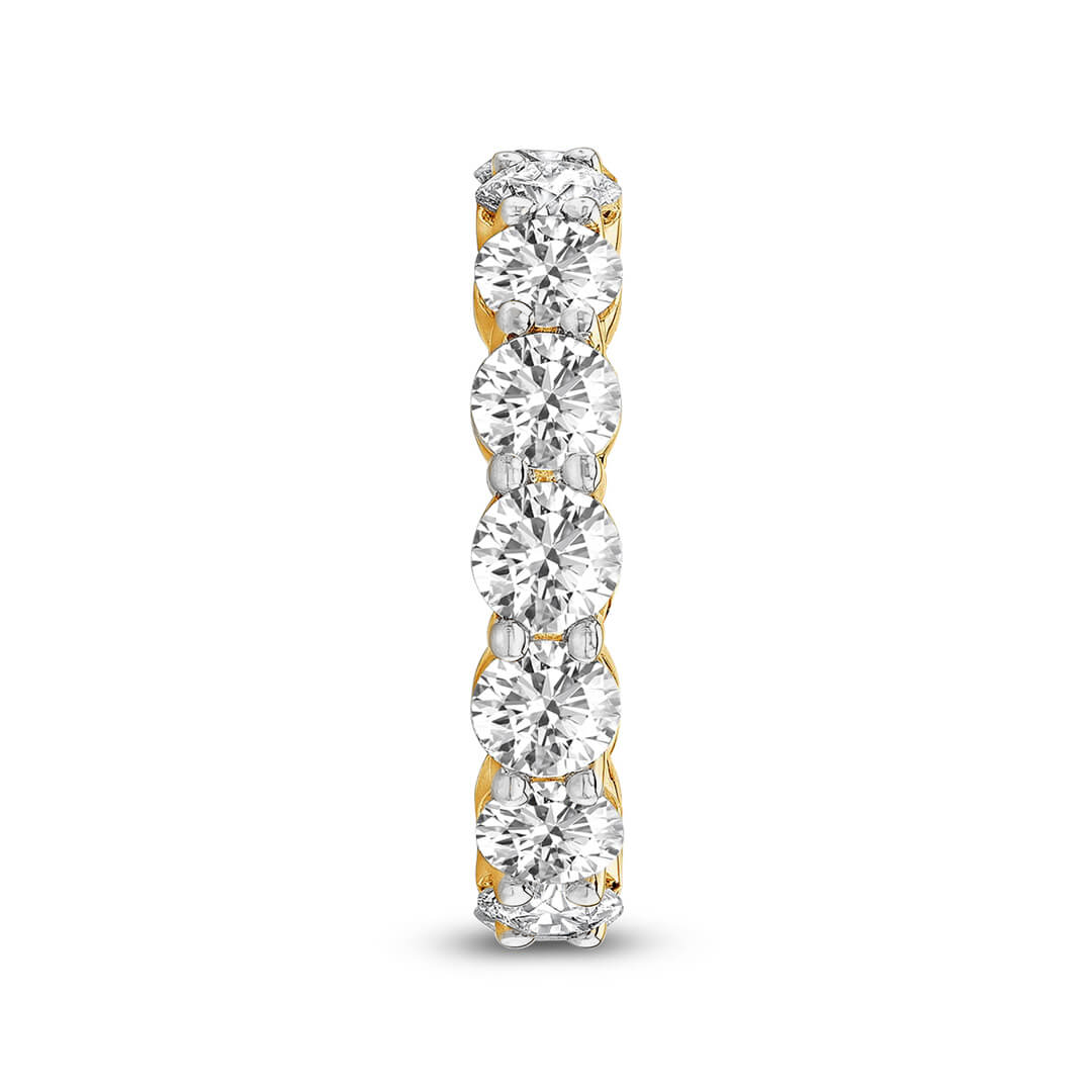 Round Diamond Eternity Band yellow gold ring, small left view