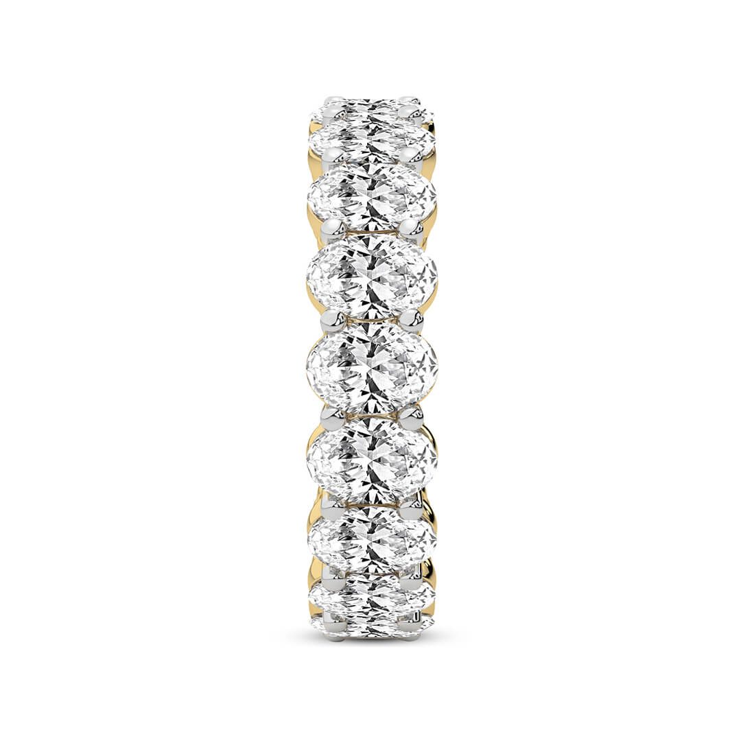 10kt Yellow Gold Camila Oval Lab Diamond Eternity Ring (2 Ct. Tw.) standing product image one
