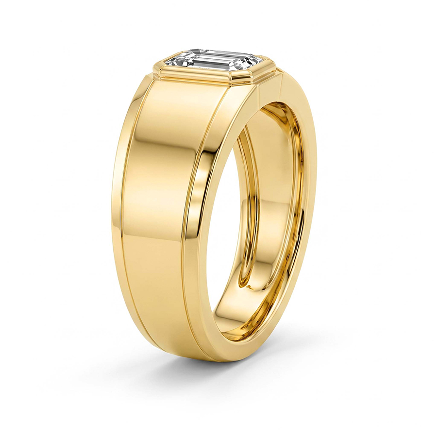 18kt Yellow Gold Rian Men's Ring (1 Ct. Tw.) left