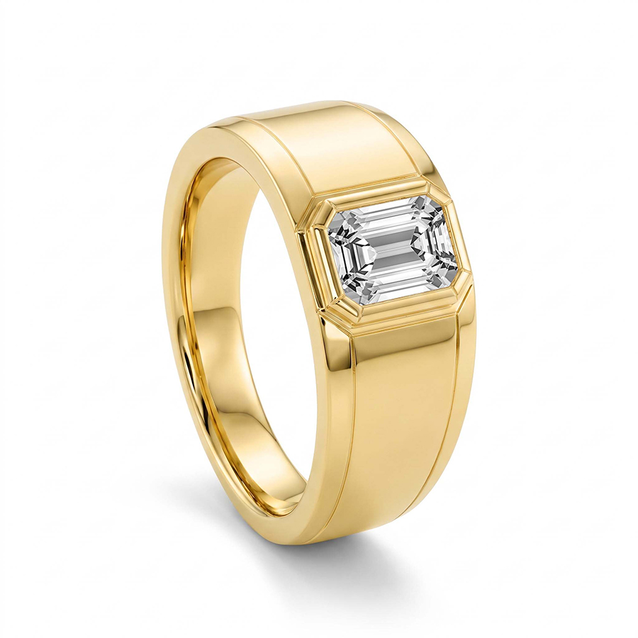 18kt Yellow Gold Rian Men's Ring (1 Ct. Tw.) right