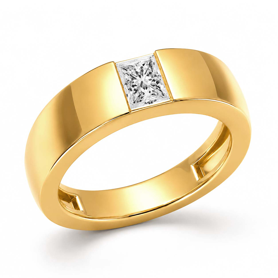 10kt Yellow Gold Serein Men's Ring (3/4 Ct. Tw.) right
