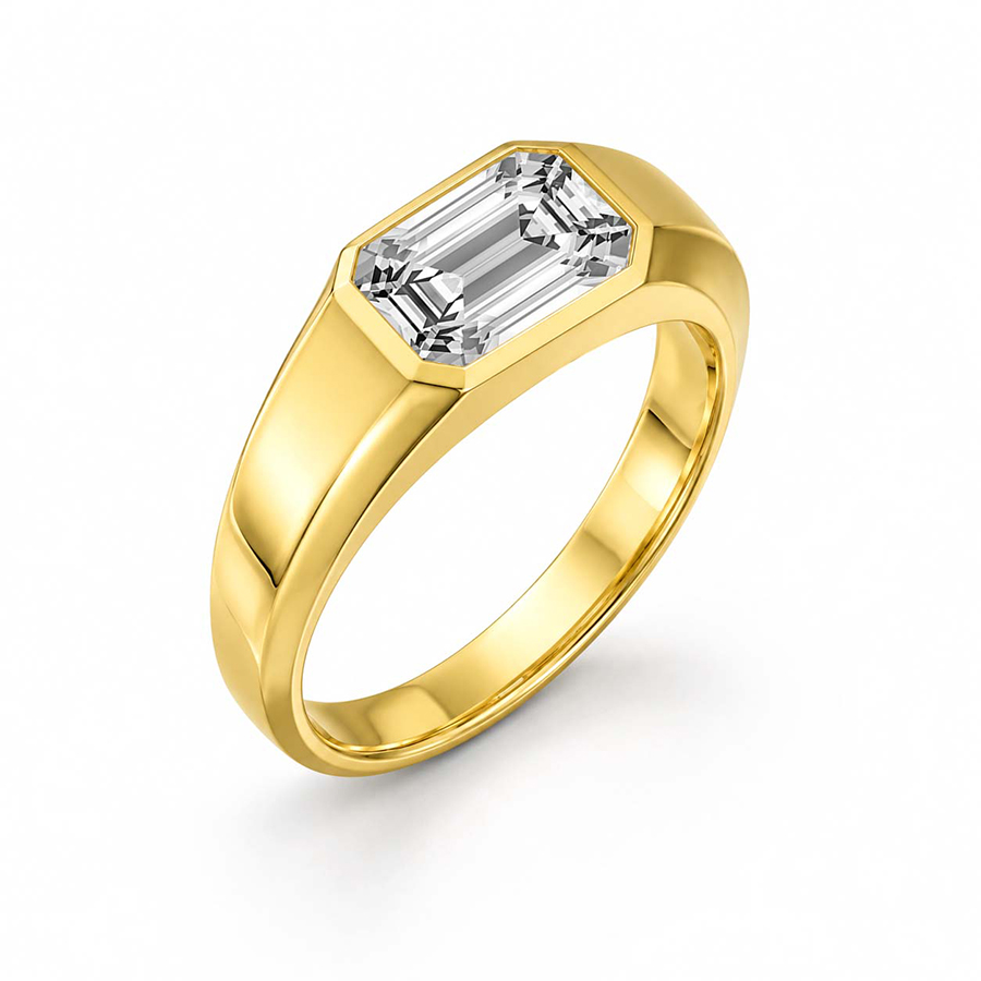 18kt Yellow Gold Regis Men's Ring (1 Ct. Tw.) right