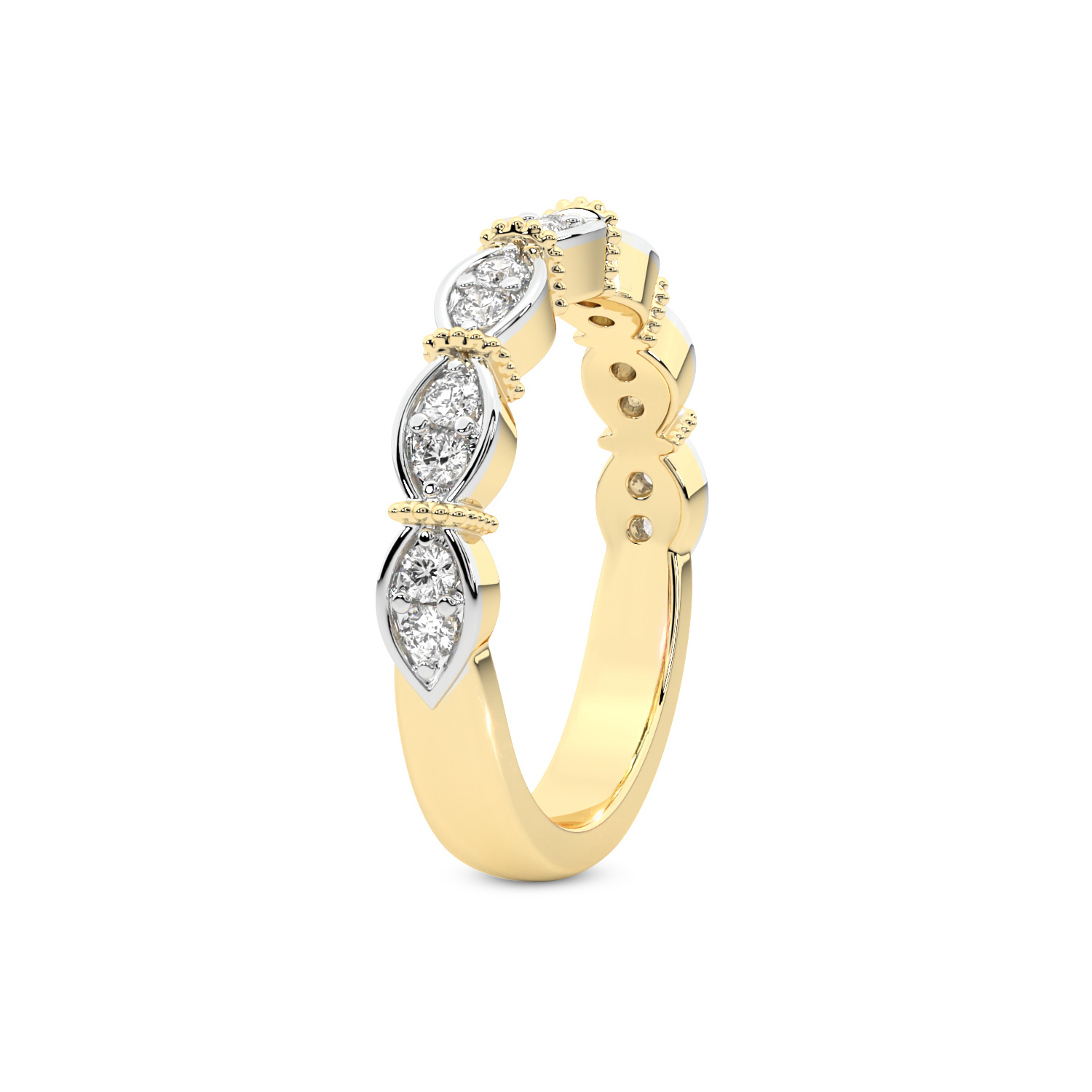 Linda Wedding Band left view