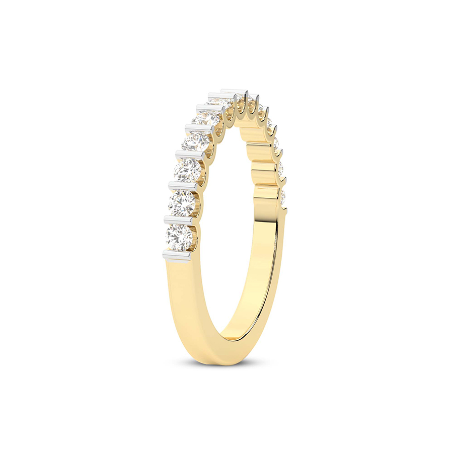 Romane Wedding Band left view