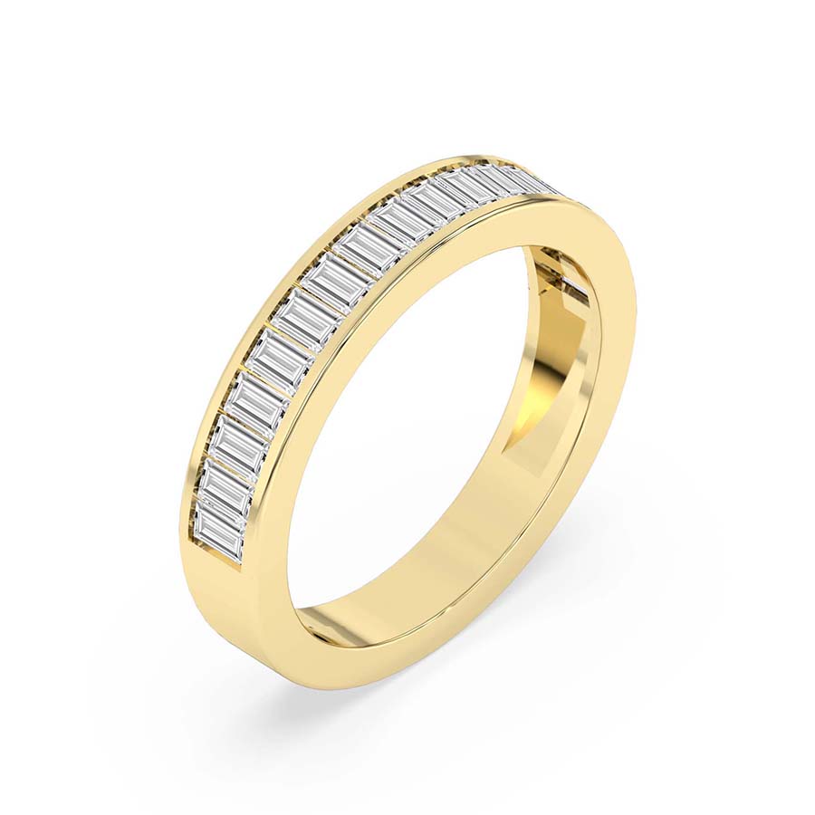 Opaline Wedding Band left view