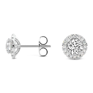 Solice Lab Diamond Stud Earrings top view