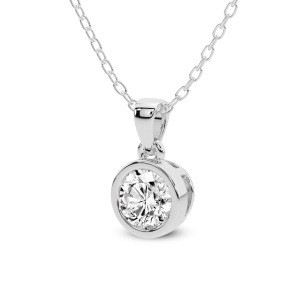 3 Carat Moissanite Pendant Necklace In 18K White Gold Over Sterling Silver  D Color Ideal Cut Lab Created Diamond Necklace for Women with Certificate  of Authenticity - Walmart.com