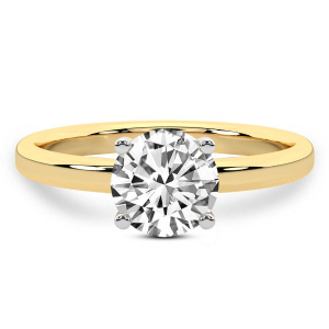 Four Prong Solitaire Diamond Ring front view