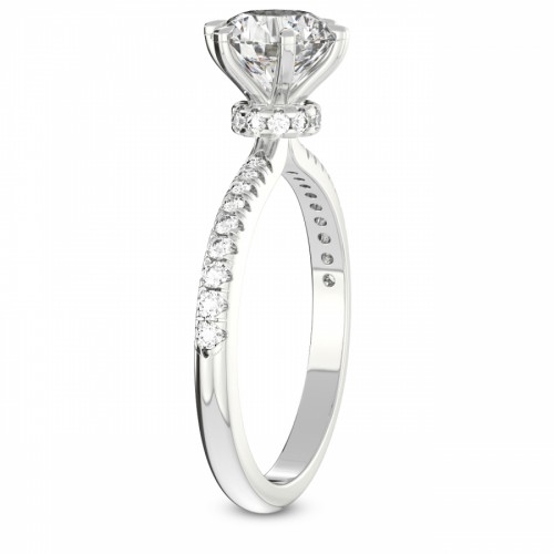 Etienne Secret Halo Diamond Ring top view