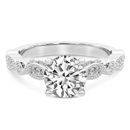 Larisa Side Stone Diamond Ring front view