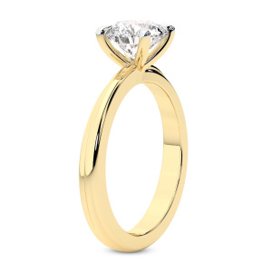 Juniper Crossover Solitaire Diamond Ring top view