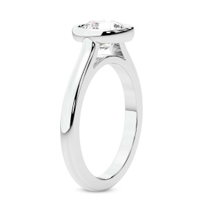 Calliope Bezel Floating Solitaire Diamond Ring top view