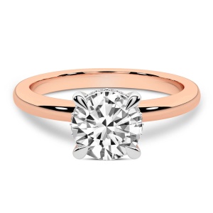 Mildred Hidden Halo Solitaire Diamond Ring front view