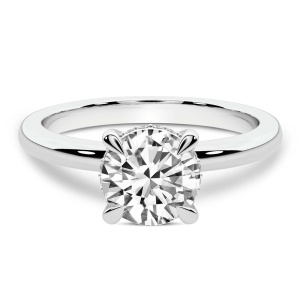 Mildred Hidden Halo Solitaire Diamond Ring front view