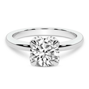Mabel Petal Solitaire Diamond Ring front view