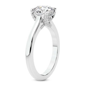 Agnes Criss Cross Prong Solitaire Diamond Ring top view