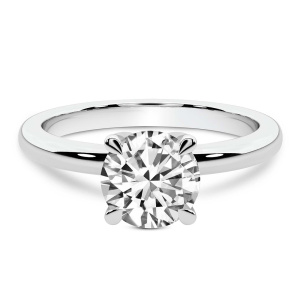 Matilda Leaf Petal Solitaire Diamond Ring front view