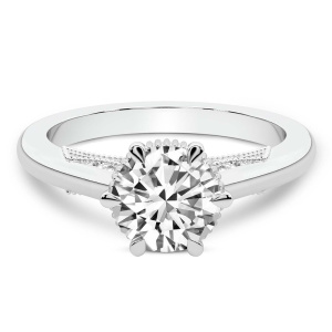 Esther Tacori Style Solitaire Diamond Ring front view