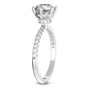 Olivia Secret Halo Diamond Ring top view