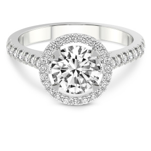 Glowing Globe Halo Diamond Ring