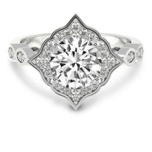 Melody Vintage Halo Diamond Ring
