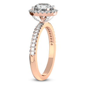 Elle Classic Halo Diamond Ring top view