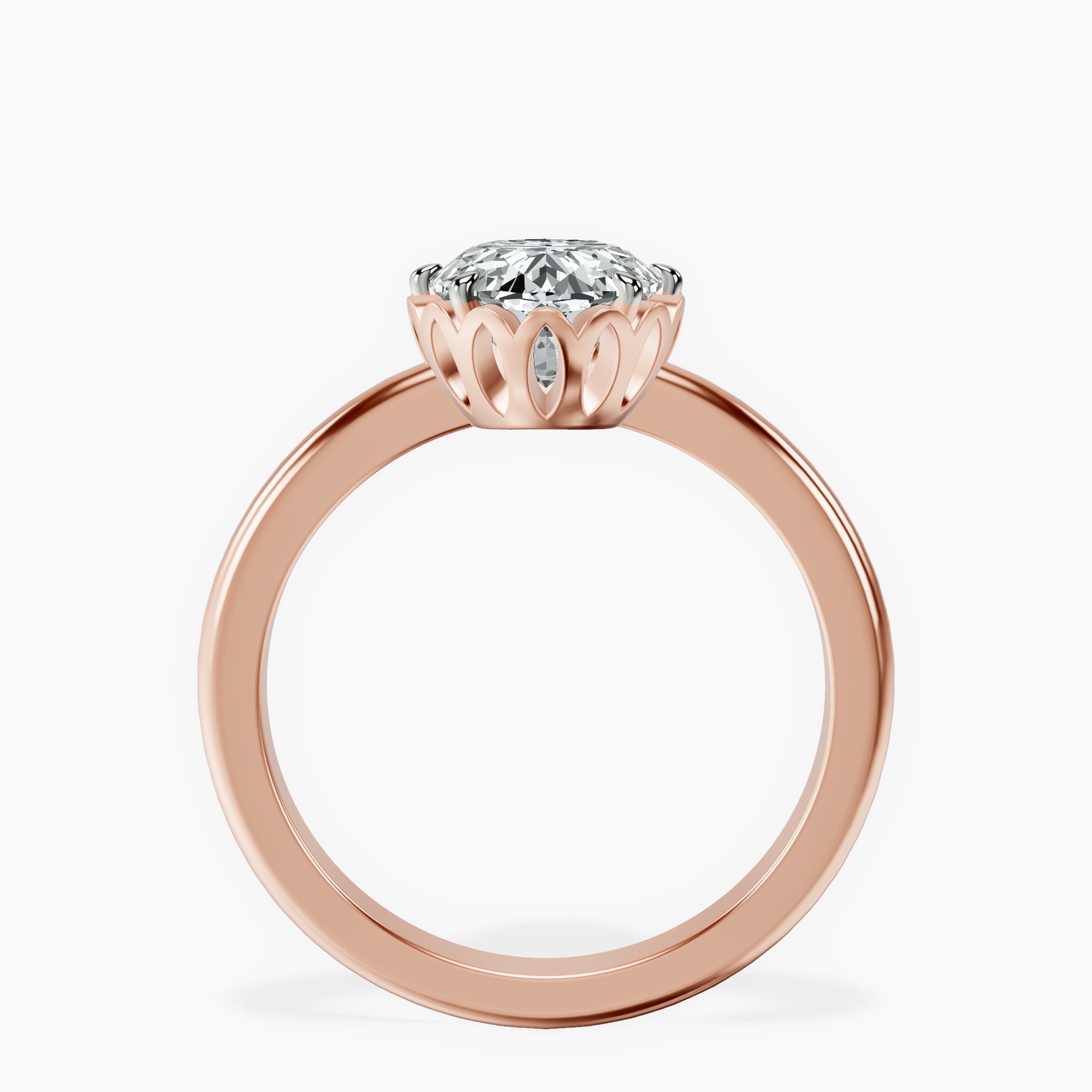 2.40 ct. oval Malissa Solitaire Ring in 10kt rose gold side right image one